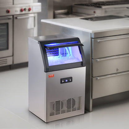 SKF-C50F - Efficient 120 lbs/24H Commercial Ice Maker, Freestanding Unit