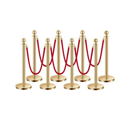 TJDYQ320PDTC8-6 - Durable Stainless Steel Stanchions with 4.92ft Velvet Rope