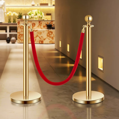 TJDYQ320PDTC4-2 - Stainless Steel Stanchion with 1.5m Velvet Rope