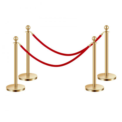 TJDYQ320PDTC4-2 - Stainless Steel Stanchion with 1.5m Velvet Rope