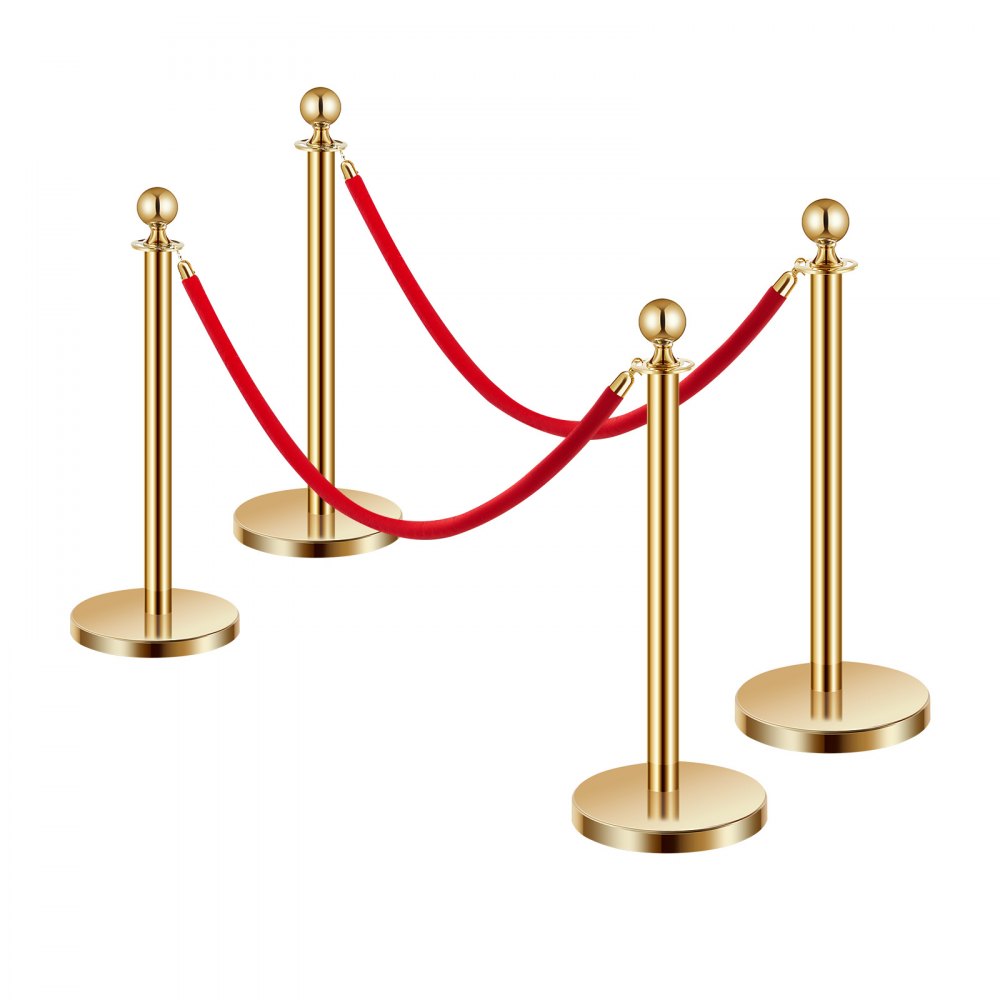 TJDYQ320PDTC4-2 - Stainless Steel Stanchion with 1.5m Velvet Rope