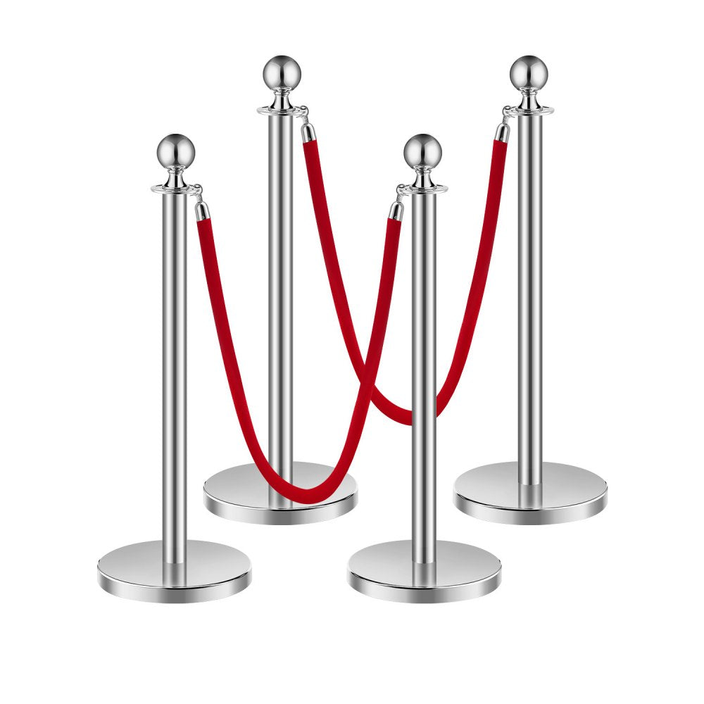 BXGDYQ320PDTC4-2 - Durable Stainless Steel Stanchion with 4.92ft Velvet Rope