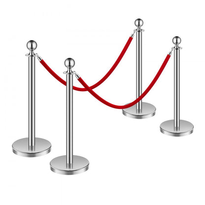 BXGDYQ320PDTC4-2 - Durable Stainless Steel Stanchion with 4.92ft Velvet Rope