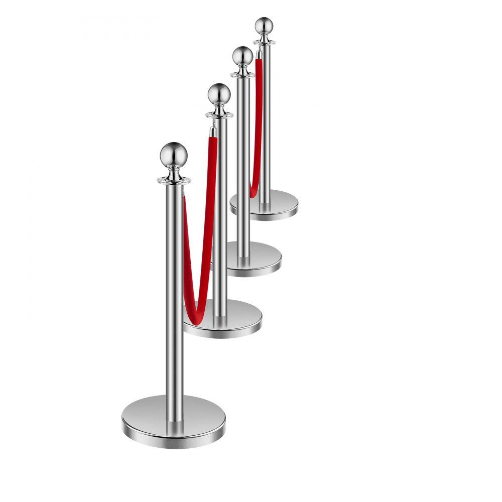 BXGDYQ320PDTC4-2 - Durable Stainless Steel Stanchion with 4.92ft Velvet Rope