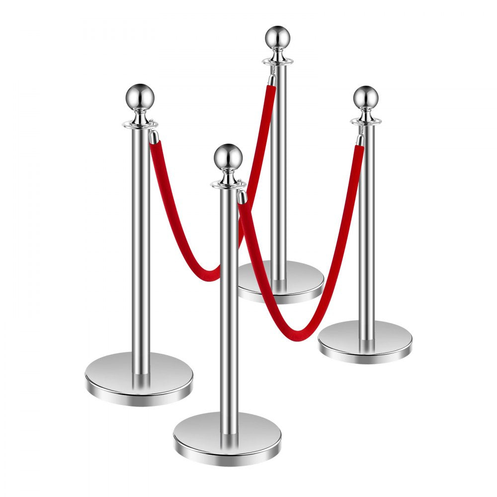 BXGDYQ320PDTC4-2 - Durable Stainless Steel Stanchion with 4.92ft Velvet Rope