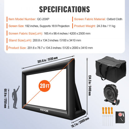 20FT - 20ft Inflatable Movie Screen for Outdoor Events