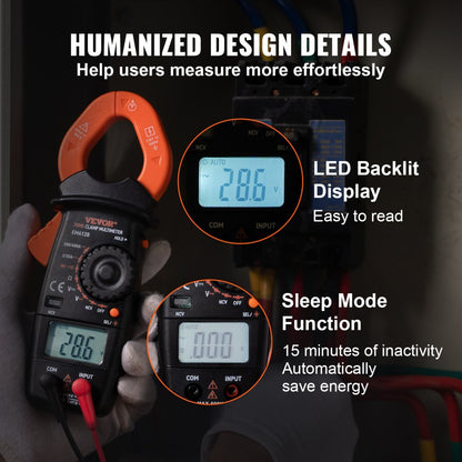 EM4120 - VEVOR Digital Clamp Meter for AC/DC Voltage and Current Measurement