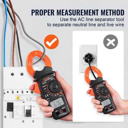 EM4120 - VEVOR Digital Clamp Meter for AC/DC Voltage and Current Measurement