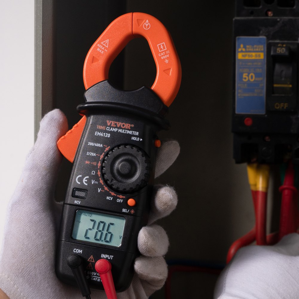 EM4120 - VEVOR Digital Clamp Meter for AC/DC Voltage and Current Measurement