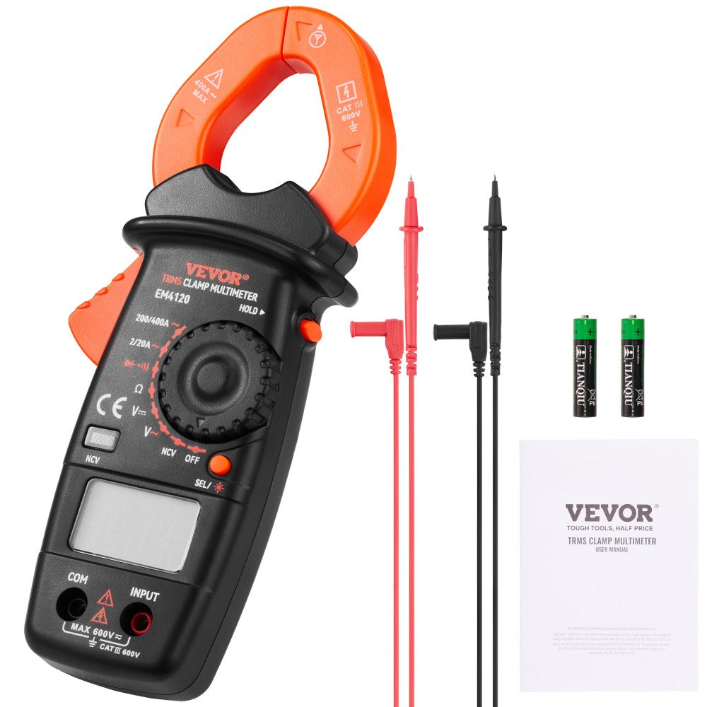 EM4120 - VEVOR Digital Clamp Meter for AC/DC Voltage and Current Measurement