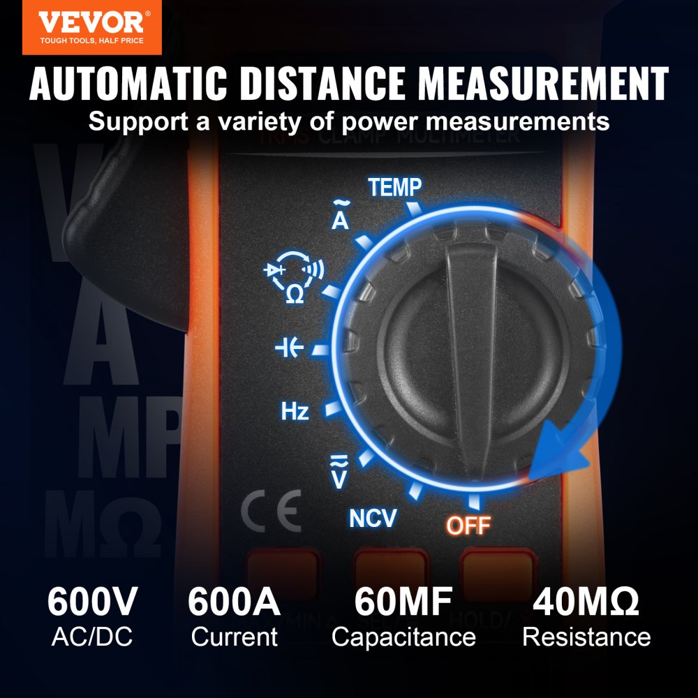 EM4371 - 600V AC/DC Clamp Meter for Easy Current Measurement