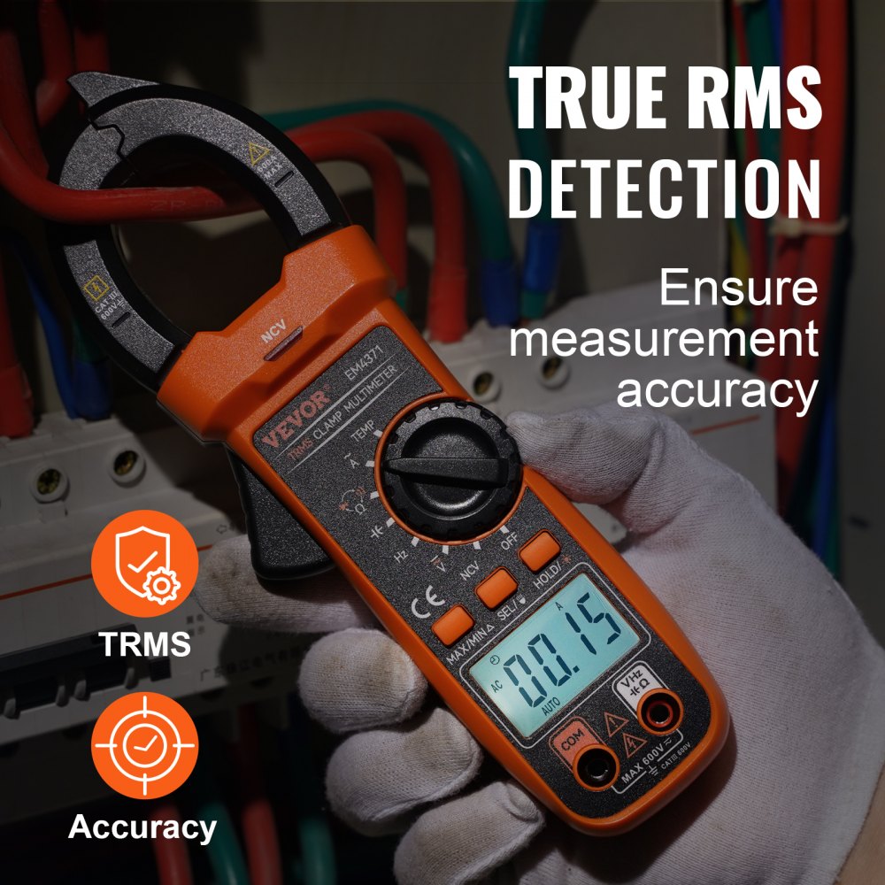 EM4371 - 600V AC/DC Clamp Meter for Easy Current Measurement