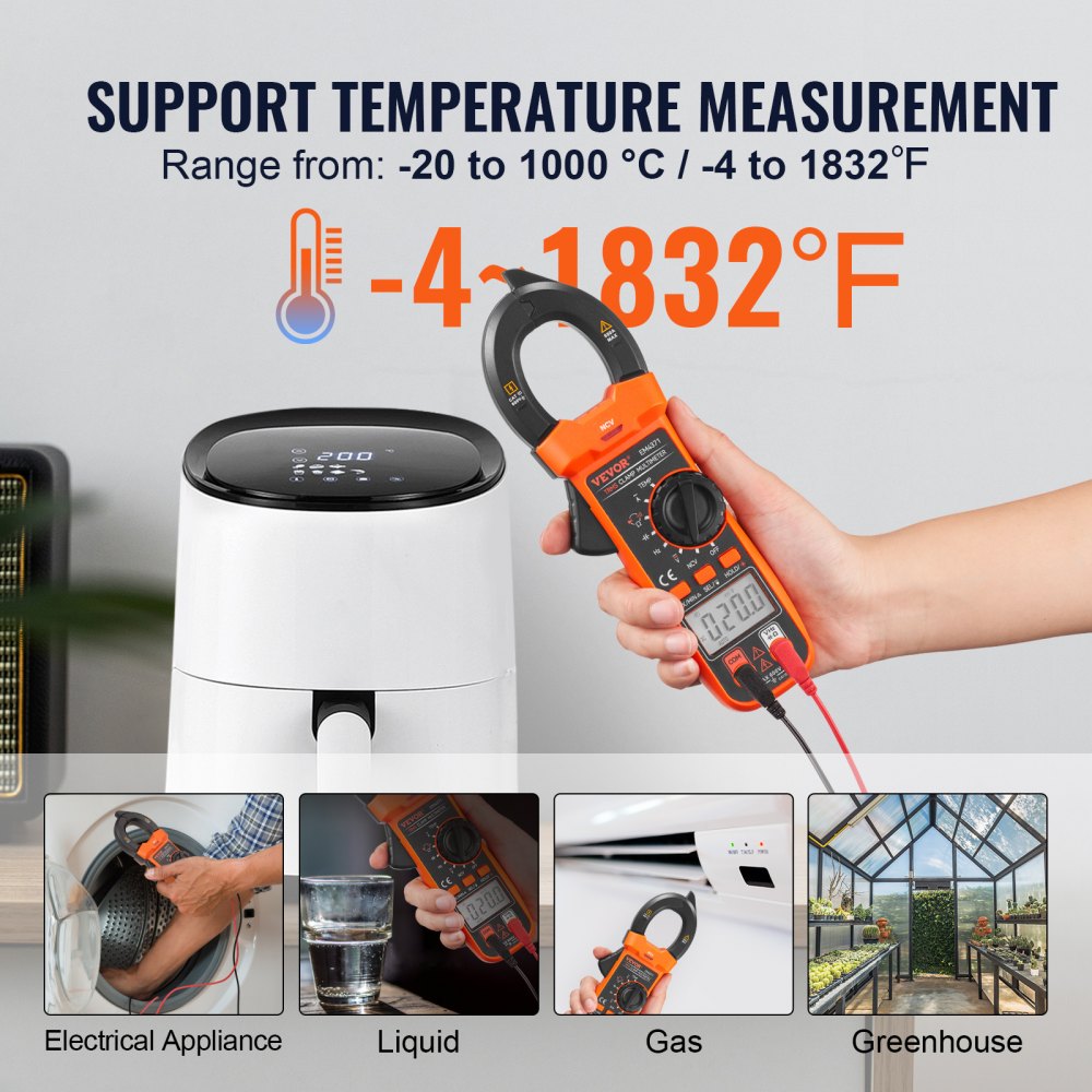 EM4371 - 600V AC/DC Clamp Meter for Easy Current Measurement