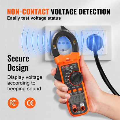EM4370 - Versatile VEVOR Digital Clamp Meter for Accurate DC/AC Measurements