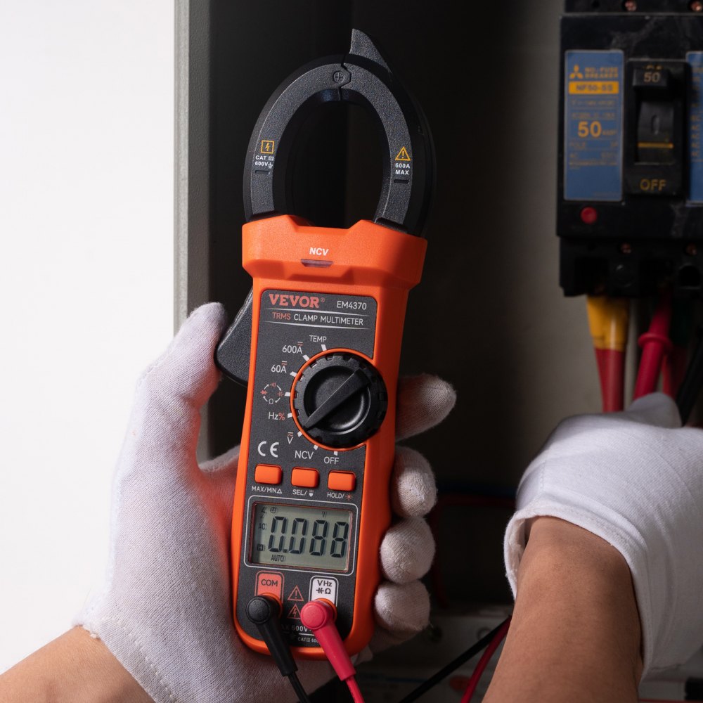 EM4370 - Versatile VEVOR Digital Clamp Meter for Accurate DC/AC Measurements