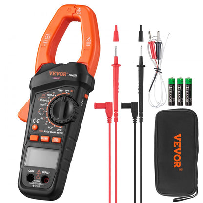 EM4659A - VEVOR 6000 Counts Digital Clamp Meter, 1000A Capacity