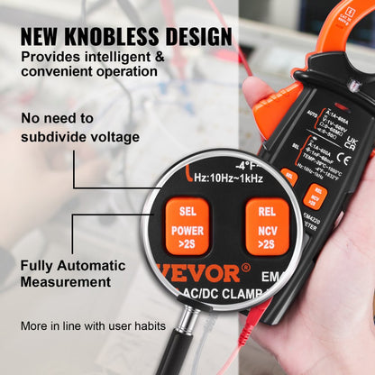 EM4220 - VEVOR 600A Digital Clamp Meter for Precise Electrical Measurements
