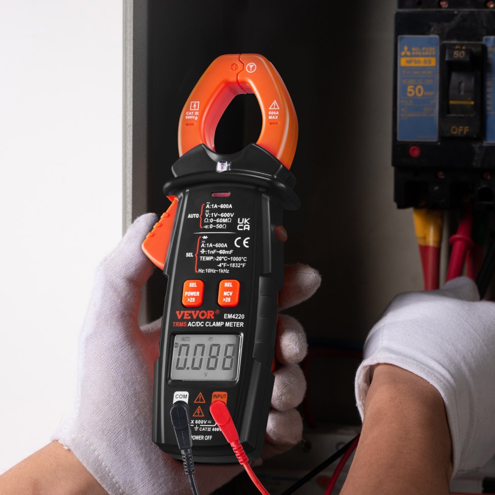 EM4220 - VEVOR 600A Digital Clamp Meter for Precise Electrical Measurements