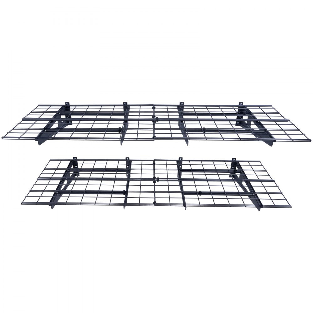 LL2472 - Heavy-Duty Metal Wall Shelving, Holds 500 lbs, Ideal for Garage