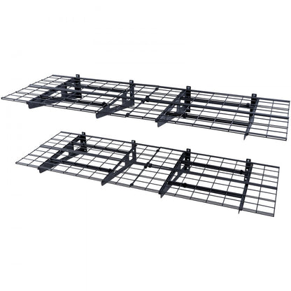 LL2472 - Heavy-Duty Metal Wall Shelving, Holds 500 lbs, Ideal for Garage