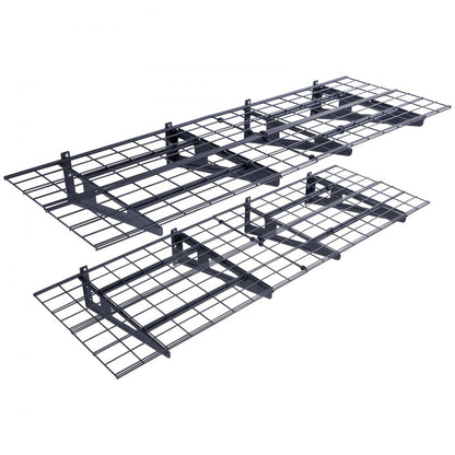 LL2472 - Heavy-Duty Metal Wall Shelving, Holds 500 lbs, Ideal for Garage