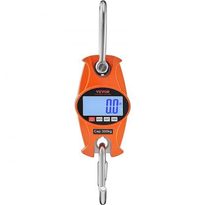 SF918 - Compact 660 lbs Digital Crane Scale with LCD & Anti-Drop Hook