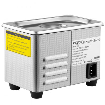 010461178048 - 0.8L VEVOR Ultrasonic Cleaner for Jewelry & Small Items