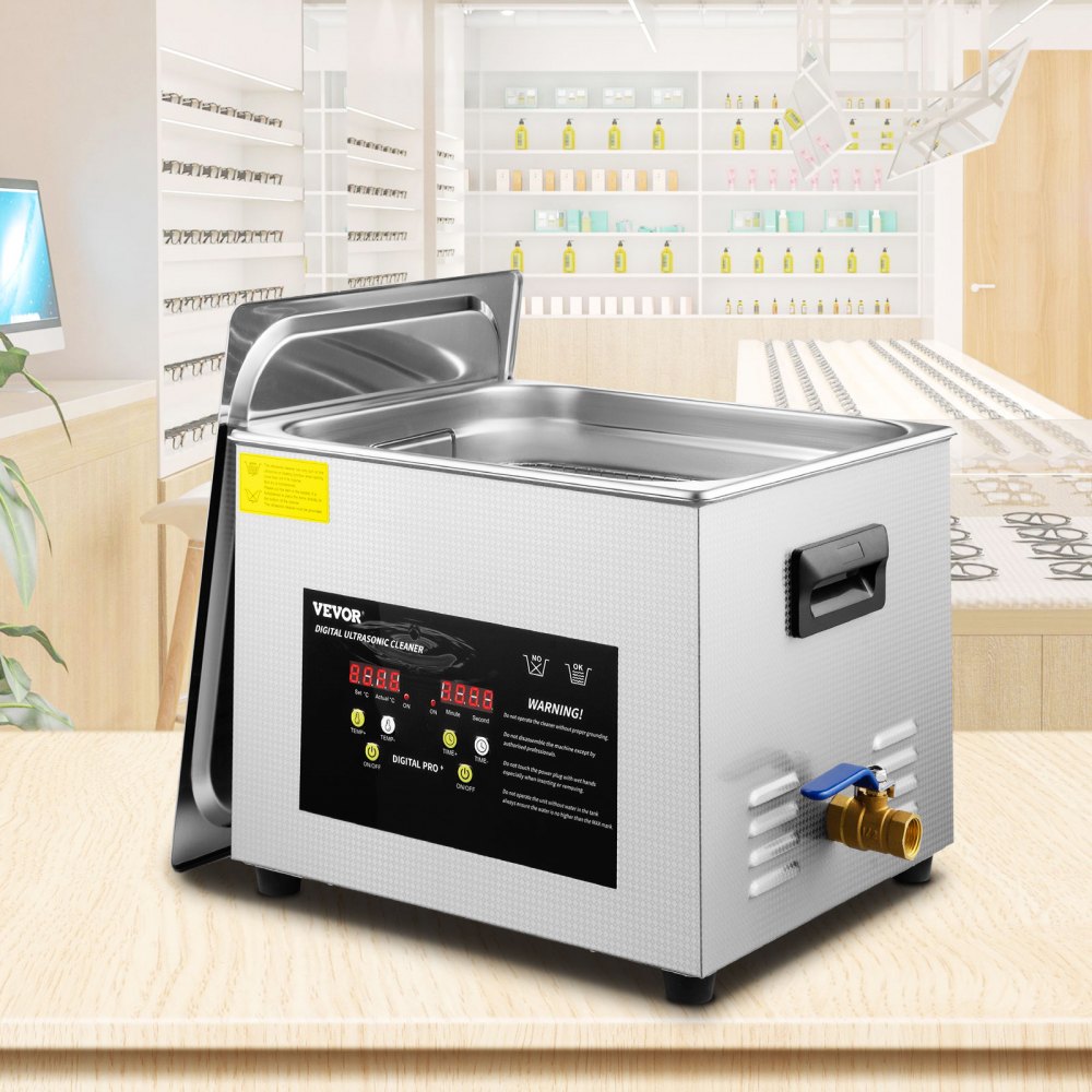 010923845384 - VEVOR 15L Ultrasonic Cleaner with 40kHz Wave & Timer