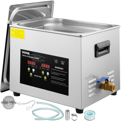 010923845384 - VEVOR 15L Ultrasonic Cleaner with 40kHz Wave & Timer