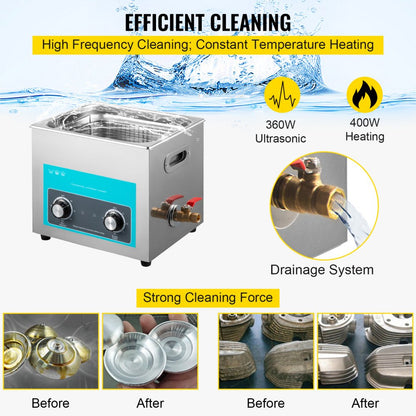 010646323549 - 15L Efficient Ultrasonic Cleaner with Heating & Timing Functions