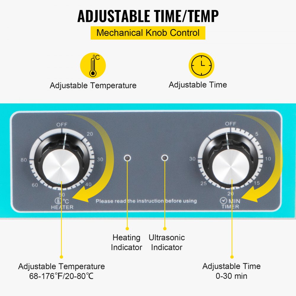 010337566907 - 22L Ultrasonic Cleaner with Heating & 40KHZ Waves