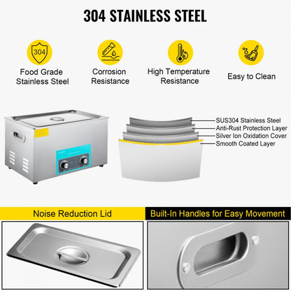 010337566907 - 22L Ultrasonic Cleaner with Heating & 40KHZ Waves