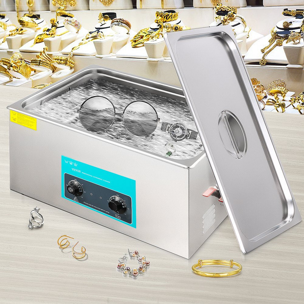 010720344694 - 30L Ultrasonic Cleaner with Adjustable Heating for Safe Cleansing