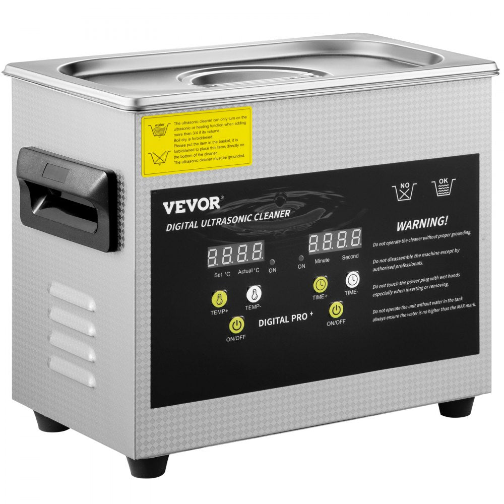 010342170272 - VEVOR 3L Ultrasonic Jewelry Cleaner, 40kHz Frequency