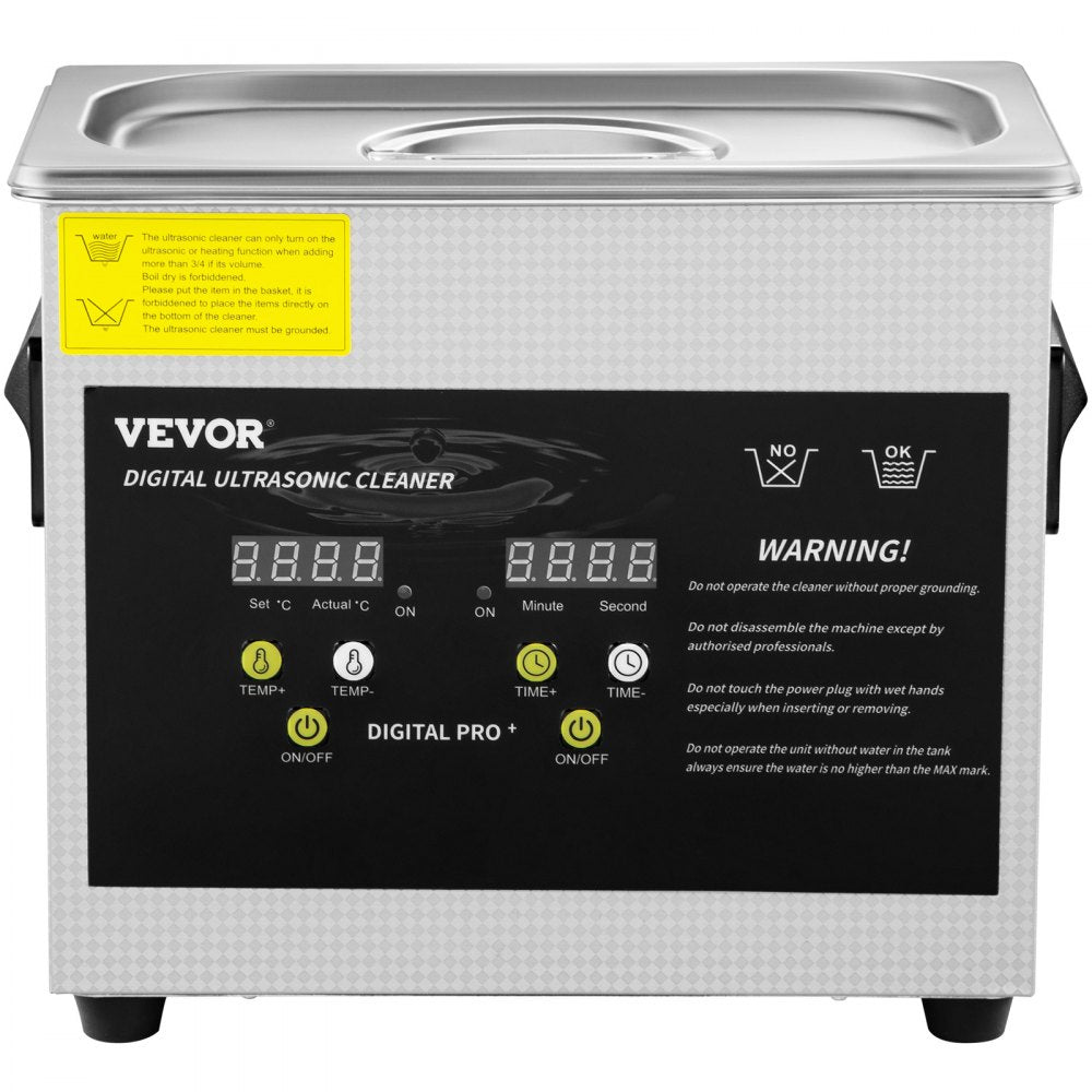 010342170272 - VEVOR 3L Ultrasonic Jewelry Cleaner, 40kHz Frequency