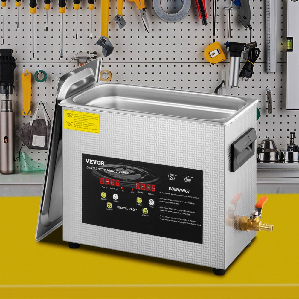 010910009049 - 6L Ultrasonic Cleaner with 400W Heating & Adjustable Settings