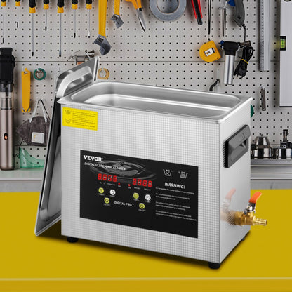 010910009049 - 6L Ultrasonic Cleaner with 400W Heating & Adjustable Settings