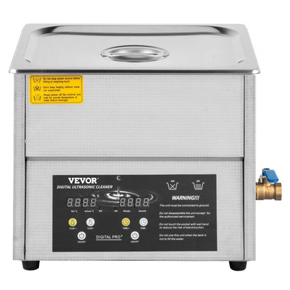 010703075178 - Commercial 6L Stainless Steel Ultrasonic Cleaner with Heating & Timer