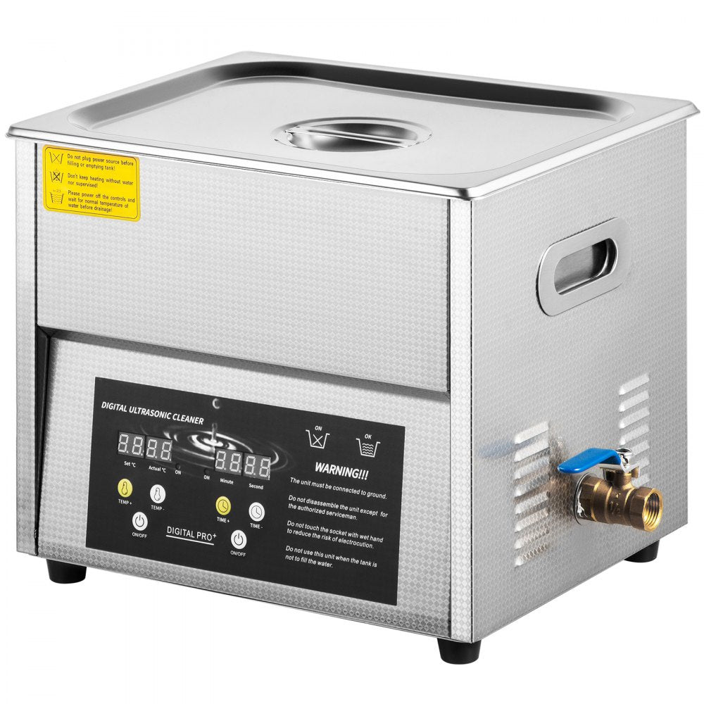 010703075178 - Commercial 6L Stainless Steel Ultrasonic Cleaner with Heating & Timer