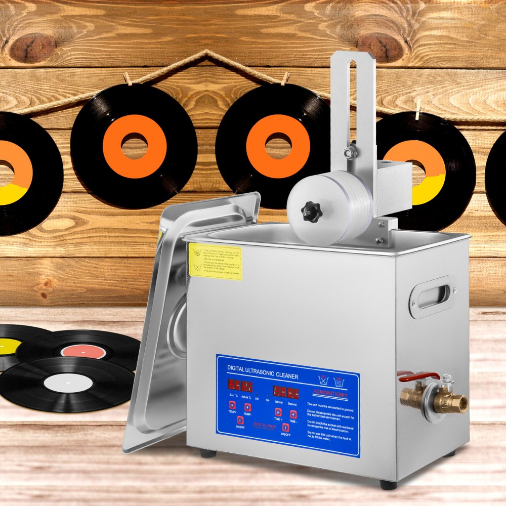 010265133877 - 6-Record Ultrasonic Vinyl Cleaner with Adjustable Wash Settings
