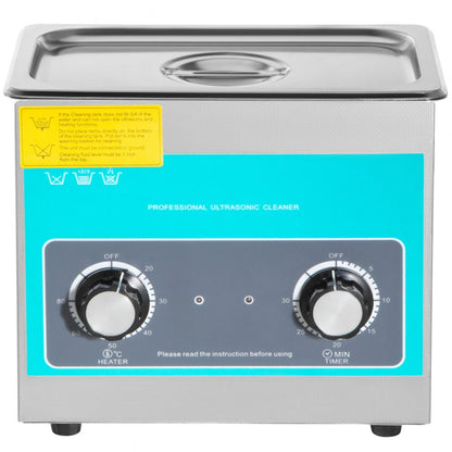010874548058 - 3L Stainless Steel Ultrasonic Cleaner with Heating & Timer