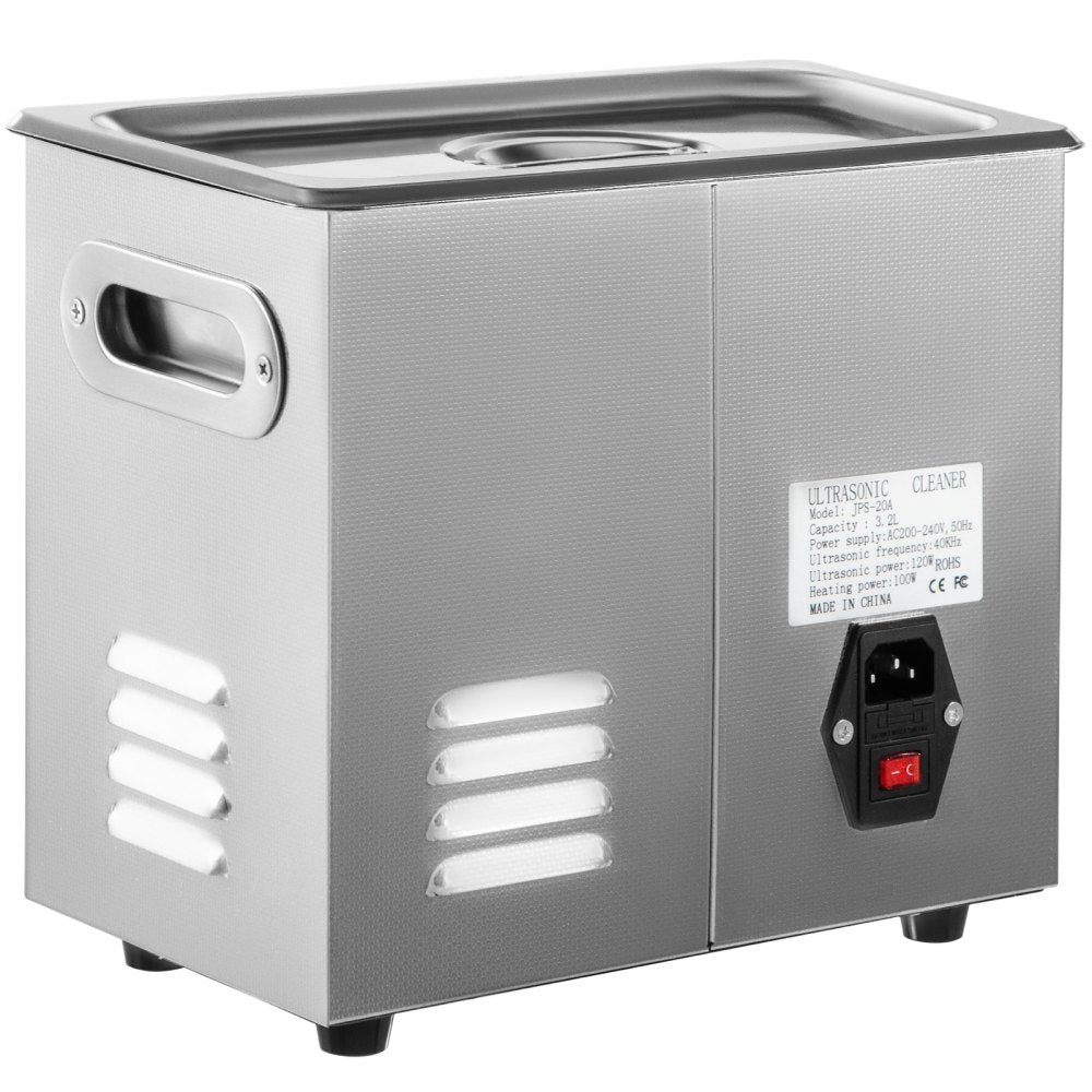 010874548058 - 3L Stainless Steel Ultrasonic Cleaner with Heating & Timer