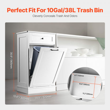 IGF-VVR-003 - Stylish Tilt-Out Trash Bin Cabinet, 20.5" x 13.4" x 35.6"