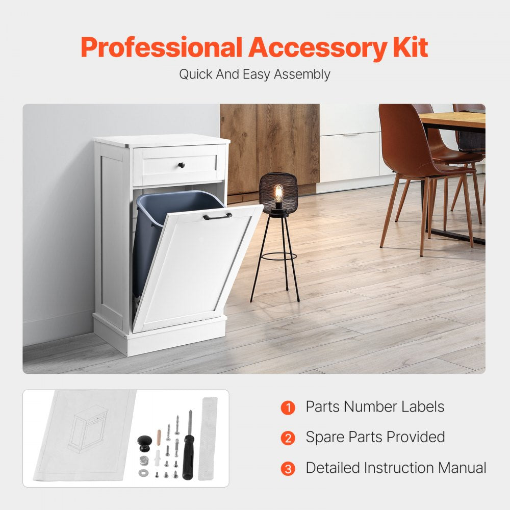 IGF-VVR-003 - Stylish Tilt-Out Trash Bin Cabinet, 20.5" x 13.4" x 35.6"