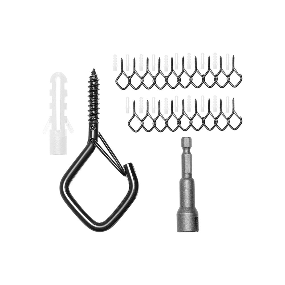 X241125 - 20 Durable Q-Hanger Hooks, 2.17 in, Strong 40 lbs Support