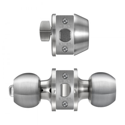 587+D101 - Durable Satin Nickel Door Lock Set with Adjustable Deadbolt