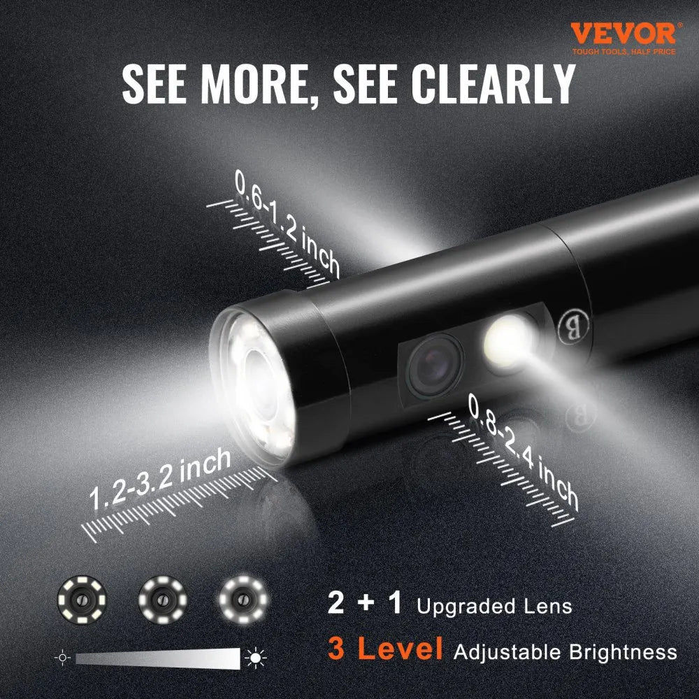 010356436904 - Triple Lens 5" Endoscope with 8X Zoom & 10 LED Lights