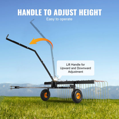 TBD150 - 60" Steel Tow-Behind Dethatcher for Easy Lawn Care