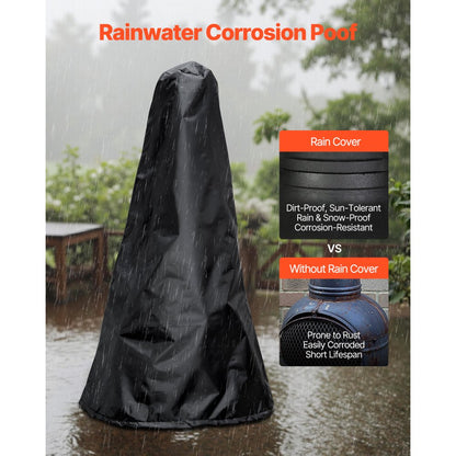 81041-L - 22" Durable Aluminum Chiminea with BBQ Grill & Waterproof Coat