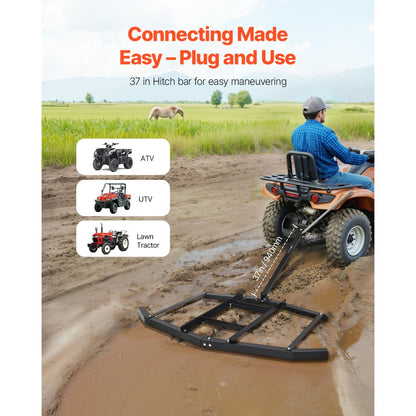 QYP66IN - Durable 66" Steel Drag Harrow for ATVs and UTVs
